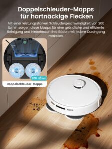 Lefant M3 Gen1 Saugroboter mit Wischfunktion, 10.000 Pa, dToF-Navigation und automatischer Entleerungsstation – Bild 2