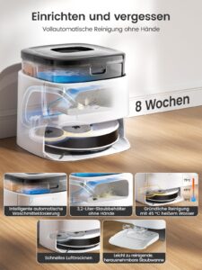 Lefant M3 Gen1 Saugroboter mit Wischfunktion, 10.000 Pa, dToF-Navigation und automatischer Entleerungsstation – Bild 3