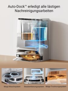 EUREKA J12 Ultra Saugroboter mit Wischfunktion, 5.000 Pa, Dual-LiDAR und automatischer Wasch- und Trocknungsfunktion – Bild 4