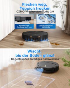 ECOVACS T50 PRO Omni Gen3 Saugroboter mit Wischfunktion, 25.000 Pa Saugkraft und 81 mm Bauhöhe - Image 6