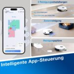 ECOVACS DEEBOT N20 Plus Saugroboter mit Wischfunktion, 8.000 Pa, PureCyclone Station und bis zu 300 Min. Laufzeit - Image 7