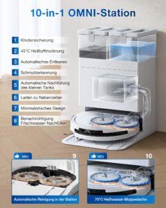 ECOVACS DEEBOT T50 Omni Saugroboter mit Wischfunktion, 15.000 Pa, ZeroTangle 2.0 und All-in-One Station - Image 6